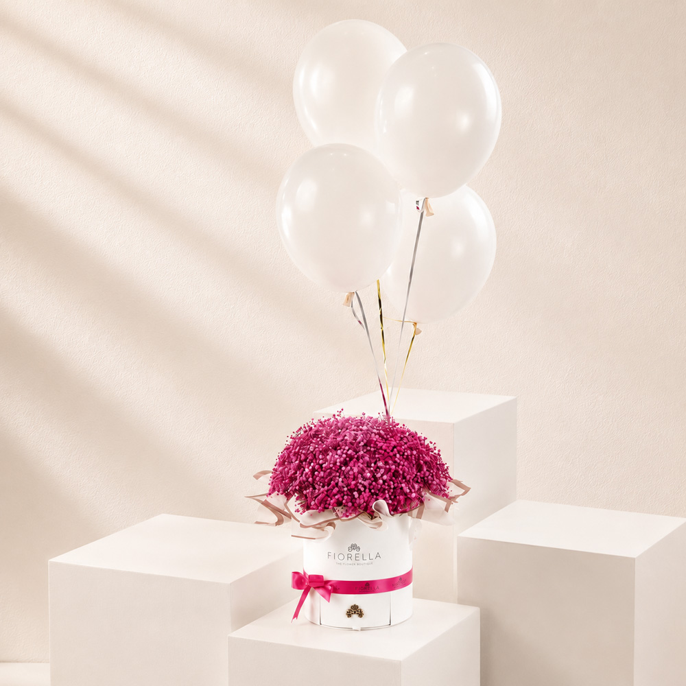 ROUND BOX - GYPSOPHILA BALLOONS